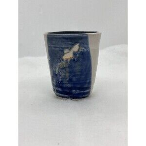 Handmade Mosby Studio Pottery Ceramic Tumbler Cup Glazed Stoneware 8oz Blue